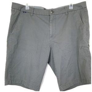 FOX Shorts Mens Sz 40 Gray Chino Slit Pockets